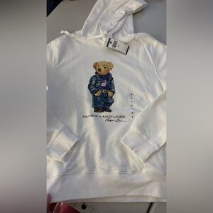 Ralph Lauren Cream Polo Bear Crewneck Sweater
